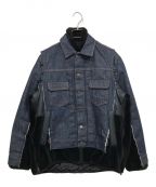 sacai×A.P.C.サカイ×アーペーセー）の古着「FAUX SHEARING PUFFER JACKET」｜インディゴ×ブラック