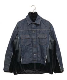 sacai×A.P.C.（サカイ×アーペーセー）の古着「FAUX SHEARING PUFFER JACKET」｜インディゴ×ブラック