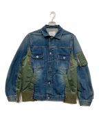 sacaiサカイ）の古着「Denim x MA-1 Jacket」｜インディゴ×オリーブ