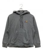 Carhartt WIPカーハート ワークインプログレス）の古着「フーデッド アメリカン スクリプト スウェット / HOODED AMERICAN SCRIPT SWEAT」｜グレー