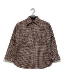 PENDLETON（ペンドルトン）の古着「チェックサファリシャツ」｜ホワイト×レッド