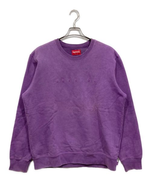 SUPREME（シュプリーム）SUPREME (シュプリーム) Overdyed Crewneck Sweatshirt パープル サイズ:Lの古着・服飾アイテム