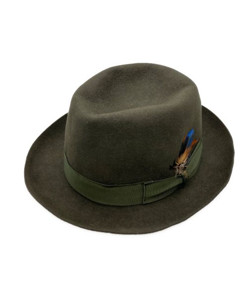 BORSALINO（ボルサリーノ）BORSALINO (ボルサリーノ) フェルトウールハット オリーブの古着・服飾アイテム