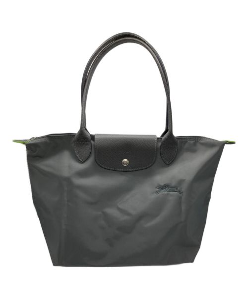 LONGCHAMP（ロンシャン）LONGCHAMP (ロンシャン) ル プリアージュ グリーン M トートバッグ グレーの古着・服飾アイテム