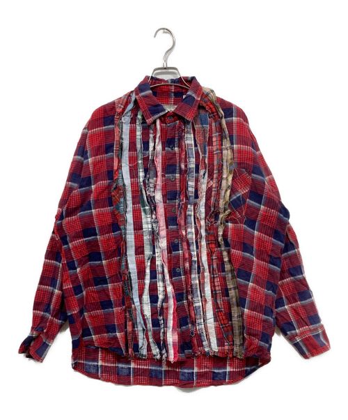 Rebuild by Needles（リビルドバイニードルス）Rebuild by Needles (リビルドバイニードルス) Flannel Shirt レッド×ネイビー サイズ:Mの古着・服飾アイテム