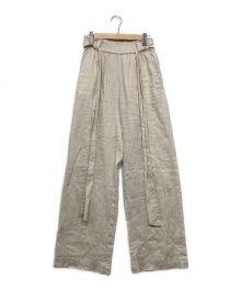 HYKE（ハイク）の古着「リネンパンツ / LINEN WIDE LEG PANTS」｜アイボリー