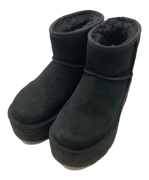 UGG（アグ）UGG (アグ) Classic Mini Platform　ムートン　厚底　ブーツ ブラック サイズ:24cmの古着・服飾アイテム