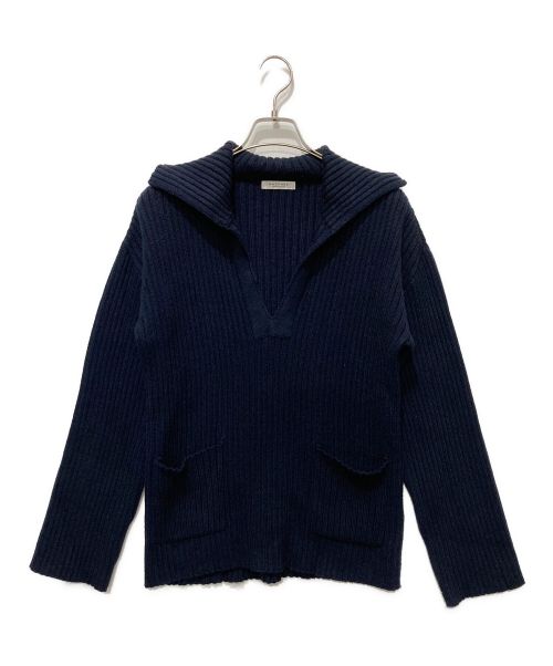 MACPHEE（マカフィ）MACPHEE (マカフィ) スキッパーニット ネイビー サイズ:Sの古着・服飾アイテム