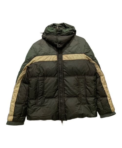 MONCLER（モンクレール）MONCLER (モンクレール) フルジップダウンジャケット グリーン×ベージュ サイズ:2の古着・服飾アイテム