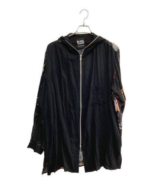 BLACK Scandal Yohji Yamamoto（ブラックスキャンダルヨウジヤマモト）BLACK Scandal Yohji Yamamoto (ブラックスキャンダルヨウジヤマモト) ORIGIAL PRINT HOODED BLOUSE ブラック サイズ:表記なしの古着・服飾アイテム