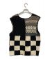 NOMA t.d. (ノーマティーディー) Patchwork Hand-knit Vest ホワイト×ブラック サイズ:2：7800円