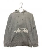 stussyステューシー）の古着「プルオーバーパーカー」｜グレー