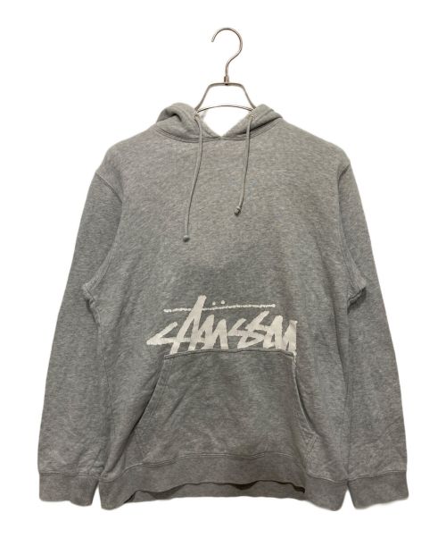 stussy（ステューシー）stussy (ステューシー) プルオーバーパーカー グレー サイズ:Lの古着・服飾アイテム