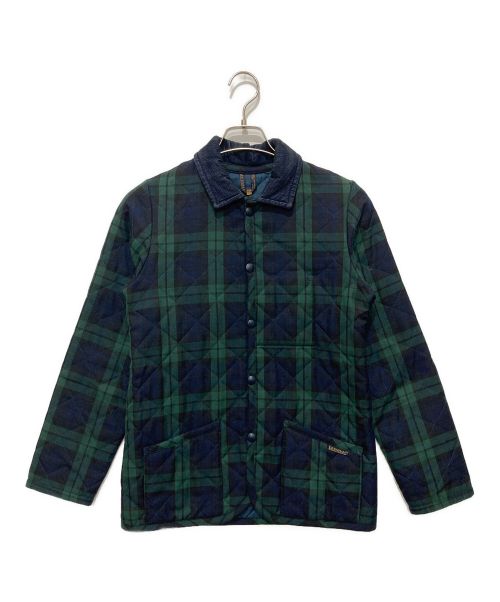 LAVENHAM（ラベンハム）LAVENHAM (ラベンハム) チェックキルティングジャケット グリーン×ネイビー サイズ:S(36)の古着・服飾アイテム