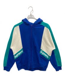 SUPREME（シュプリーム）の古着「Color Blockd Zip Up Hooded Sweatshirt」｜ブルー