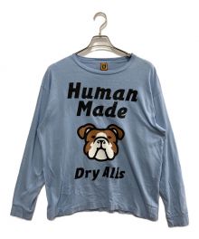 HUMAN MADE（ヒューマンメイド）の古着「BULLDOGL/ST-SHIRT/ブルドッグロングスリーブティーシャツ/22SS/プリントカットソー」｜ブルー