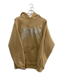 SUPREME（シュプリーム）の古着「Rhinestone Shadow Hooded Sweatshirt」｜ベージュ