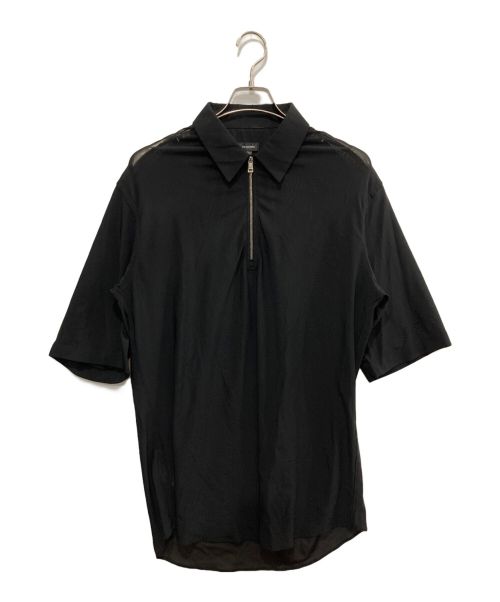 JIL SANDER（ジルサンダー）JIL SANDER (ジルサンダー) ジップ半袖シャツ ブラック サイズ:41の古着・服飾アイテム
