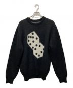 stussyステューシー）の古着「DICE MOHAIR SWEATER」｜ブラック