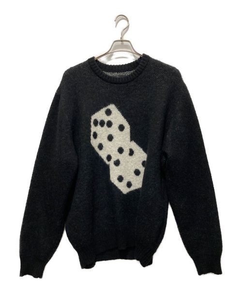 stussy（ステューシー）stussy (ステューシー) DICE MOHAIR SWEATER ブラック サイズ:XLの古着・服飾アイテム