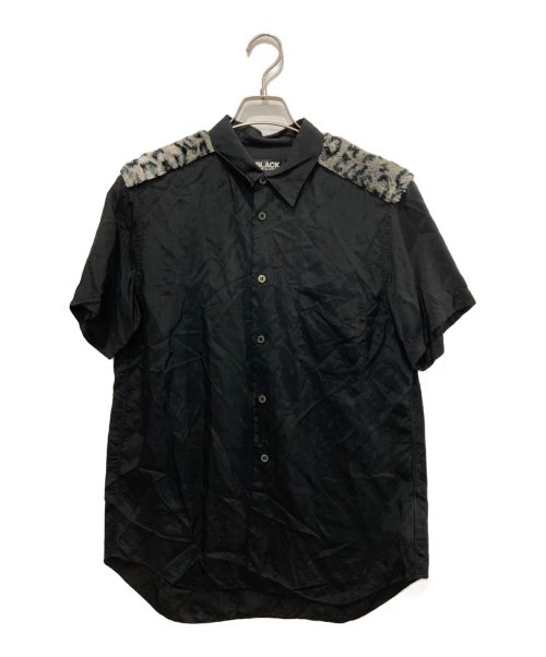 BLACK COMME des GARCONS（ブラック コムデギャルソン）BLACK COMME des GARCONS (ブラック コムデギャルソン) ショルダーファーS/Sシャツ/1S-B019 ブラック サイズ:Lの古着・服飾アイテム