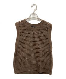 theory（セオリー）の古着「Polished Twist Crew NK Vest」｜ブラウン