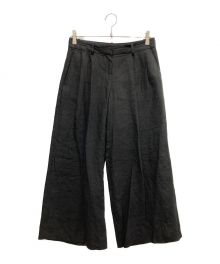 theory（セオリー）の古着「Galena Linen Low Rise PLT PNT HB」｜ブラック