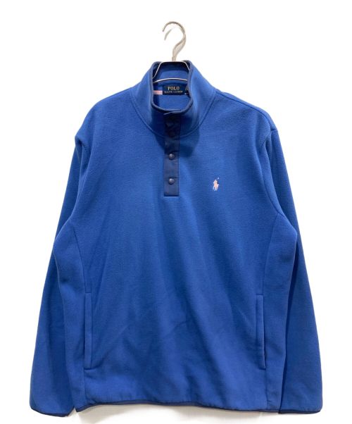 POLO RALPH LAUREN（ポロ・ラルフローレン）POLO RALPH LAUREN (ポロ・ラルフローレン) スナップボタンフリーススウェット ブルー サイズ:Lの古着・服飾アイテム