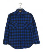 WOOLRICHウールリッチ）の古着「【古着】チェックシャツ　　USA製」｜ブラック×ブルー