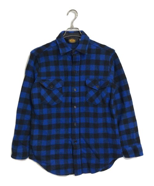 WOOLRICH（ウールリッチ）WOOLRICH (ウールリッチ) 【古着】チェックシャツ　　USA製 ブラック×ブルー サイズ:Mの古着・服飾アイテム