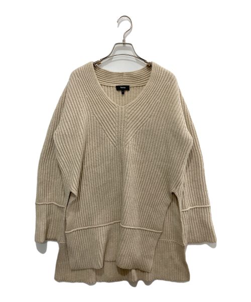 theory（セオリー）theory (セオリー) MERCER WOOL CASH/V NECK TUNIC アイボリー サイズ:Sの古着・服飾アイテム