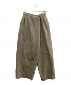 IIROTイロット）の古着「Mohair Poplin Cross Pants」｜グレージュ