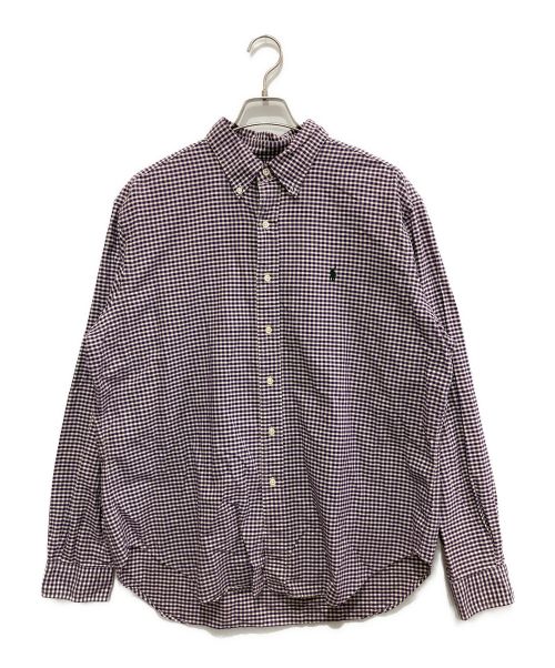 RALPH LAUREN（ラルフローレン）RALPH LAUREN (ラルフローレン) チェックシャツ ホワイト×パープル サイズ:XLの古着・服飾アイテム