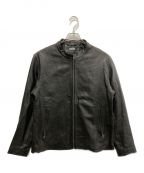 JOURNAL STANDARD relumeジャーナルスタンダード レリューム）の古着「LAMB LEATHER RIDERS JACKET」｜ブラック