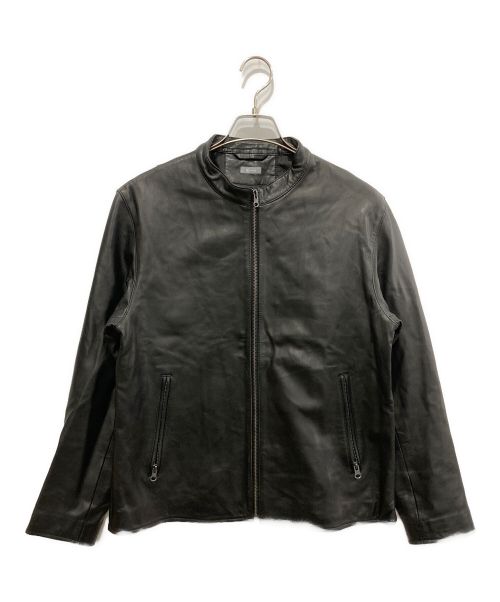 JOURNAL STANDARD relume（ジャーナルスタンダード レリューム）JOURNAL STANDARD relume (ジャーナルスタンダード レリューム) LAMB LEATHER RIDERS JACKET ブラック サイズ:Lの古着・服飾アイテム