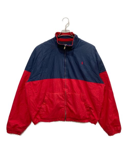 POLO RALPH LAUREN（ポロ・ラルフローレン）POLO RALPH LAUREN (ポロ・ラルフローレン) バイカラージップアップジャケット レッド サイズ:XLの古着・服飾アイテム