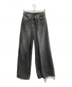 JOHN LAWRENCE SULLIVANジョンローレンスサリバン）の古着「Washed Denim Wide Pants/ウォッシュドデニムワイドパンツ/JLSW-02-S」｜グレー