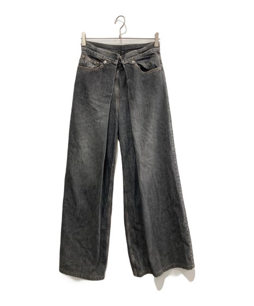 JOHN LAWRENCE SULLIVAN（ジョンローレンスサリバン）JOHN LAWRENCE SULLIVAN (ジョンローレンスサリバン) Washed Denim Wide Pants/ウォッシュドデニムワイドパンツ/JLSW-02-S グレー サイズ:Lの古着・服飾アイテム