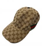 GUCCIグッチ）の古着「GGウールキャップ/08.338.986/0001-16」｜ベージュ