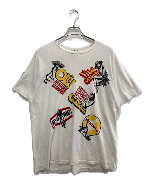 Hysteric Glamour（ヒステリックグラマー）Hysteric Glamour (ヒステリックグラマー) プリントTシャツ ホワイト サイズ:XLの古着・服飾アイテム