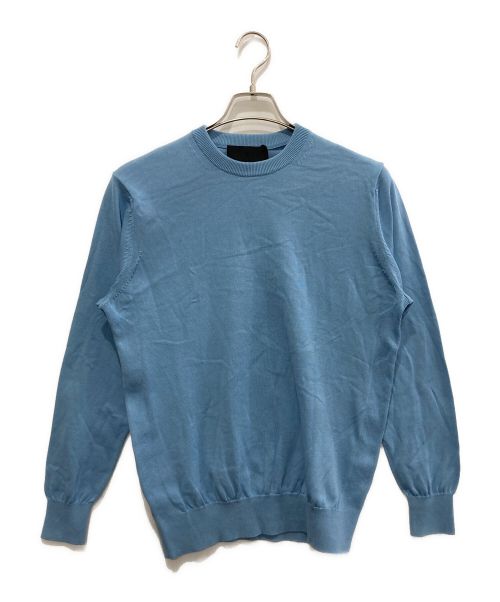 LANVIN（ライバン）LANVIN (ライバン) HIGH GAUGE CREW NECK SWEATER ブルー サイズ:48 未使用品の古着・服飾アイテム