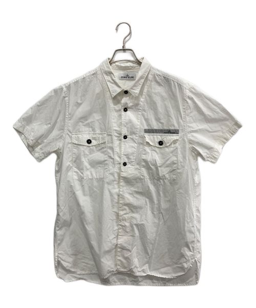 STONE ISLAND（ストーンアイランド）STONE ISLAND (ストーンアイランド) S/S Militaly Shirt ホワイト サイズ:XXLの古着・服飾アイテム