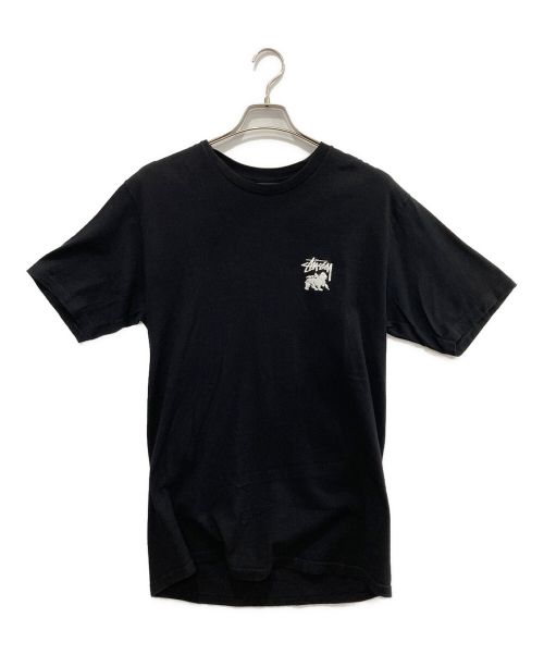 stussy（ステューシー）stussy (ステューシー) プリントTシャツ ブラック サイズ:Mの古着・服飾アイテム