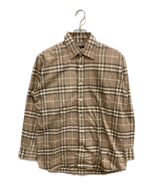 BURBERRY（バーバリー）BURBERRY (バーバリー) チェックシャツ ベージュ サイズ:Lの古着・服飾アイテム