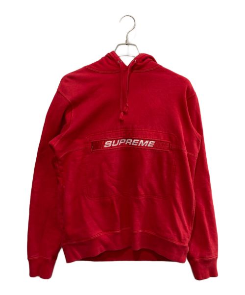 SUPREME（シュプリーム）SUPREME (シュプリーム) Zip Pouch Hooded Sweatshirt レッド サイズ:Sの古着・服飾アイテム