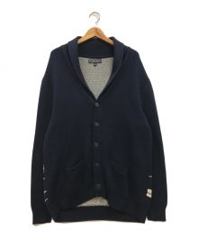 BROOKS BROTHERS（ブルックスブラザーズ）の古着「バックプリントショールカラーカーディガン」｜ネイビー