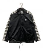 adidasアディダス）の古着「Satin Coach Jacket」｜ブラック