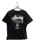 stussyステューシー）の古着「プリントTシャツ」｜ブラック