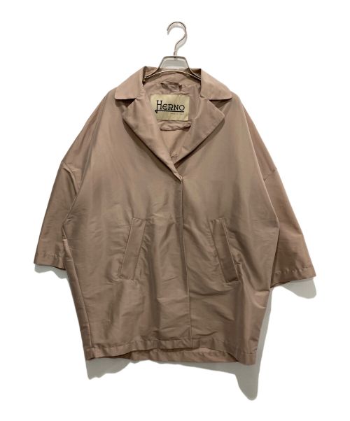 HERNO（ヘルノ）HERNO (ヘルノ) ドロップショルダー コート ピンク サイズ:38の古着・服飾アイテム