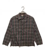 STEVEN ALANスティーブンアラン）の古着「60/2 SHAGGY BOX CAMP COLLAR SHIRT」｜グレー